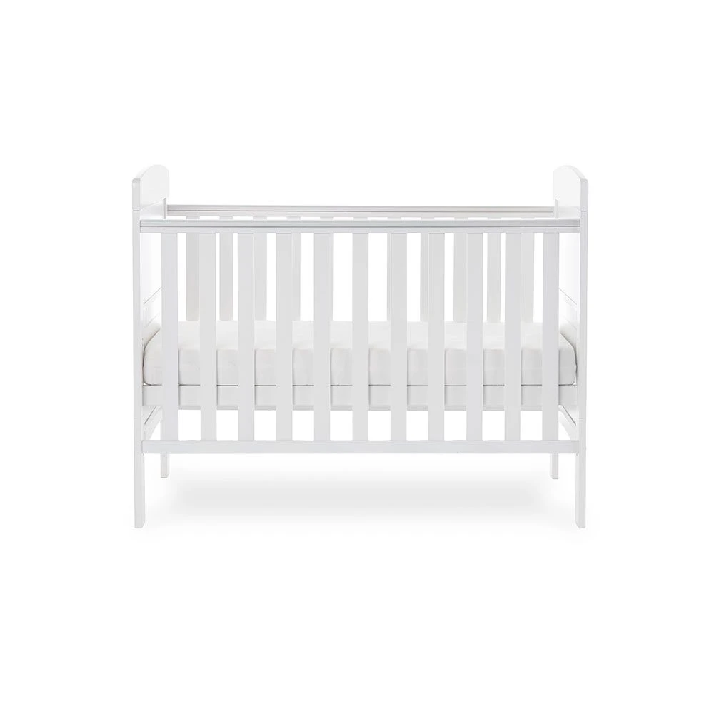 Obaby Grace Mini Cot Bed - White 2 Obaby Grace Mini Cot Bed - White - Image 2