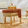 Little Green Sheep Knitted Moses Basket & Rocking Stand Bundle | Terracotta