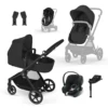 Cybex Eos 2 In 1 Travel System With Aton B2 | Moon Black