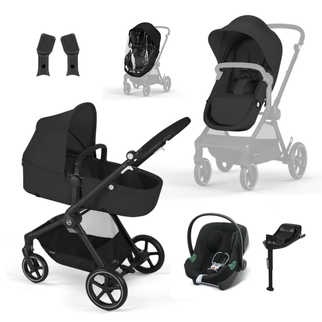 Cybex Eos 2 In 1 Travel System With Aton B2 | Moon Black 1 Cybex Eos 2 In 1 Travel System With Aton B2 | Moon Black