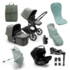 Bugaboo Fox 5 Ultimate Turtle Air 360 Travel System - Black/Forest Green