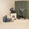 Silver Cross Wave Pushchair & Dream I-Size Travel Pack - Lunar Grey (FREE Carrycot Stand)