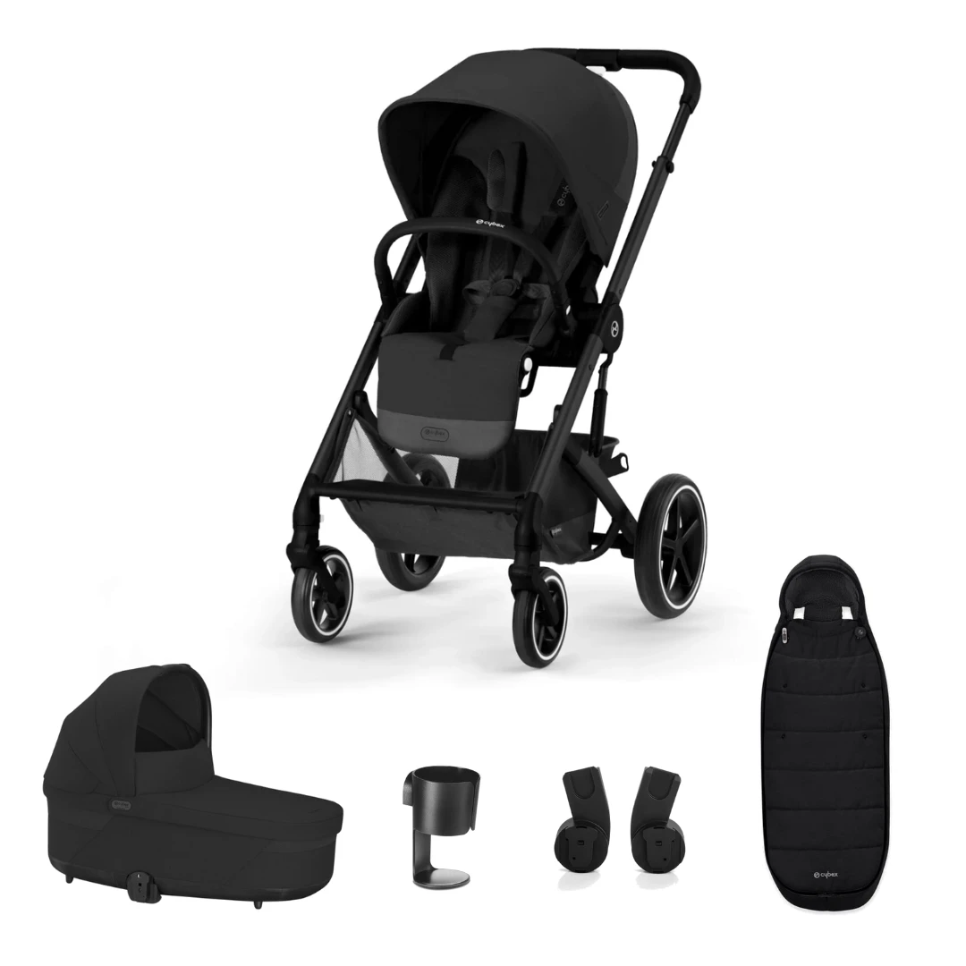 Cybex Balios Lux S Pushchair Essential Bundle - Moon Black/Black (2023) 1 Cybex Balios Lux S Pushchair Essential Bundle - Moon Black/Black (2023)