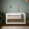 Obaby Maya Cot Bed | White With Natural