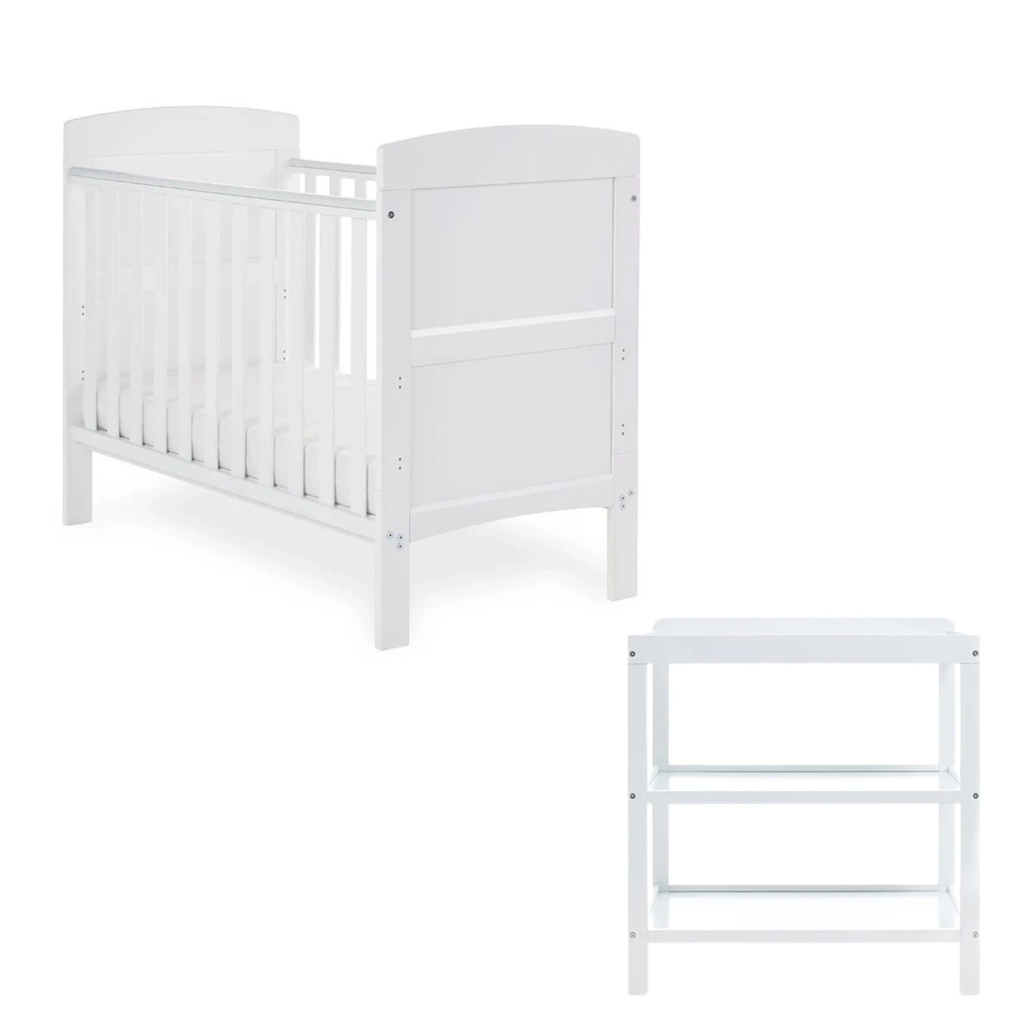 Obaby Grace Mini 2 Piece Room Set - White 1 Obaby Grace Mini 2 Piece Room Set - White