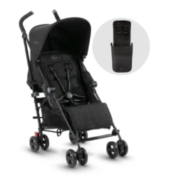 Silver Cross Zest Stroller & Footmuff | Space Black