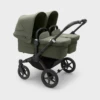 Bugaboo Donkey 5 Twin Pushchair & Carrycot - Black / Forest Green
