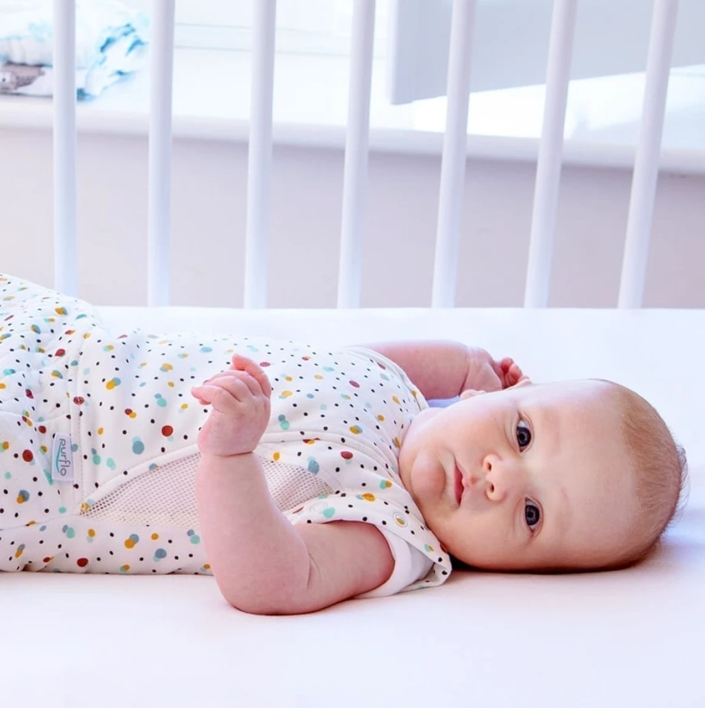 Purflo Swaddle To Sleep 0.5tog Lightweight (0-4 Months) - Scandi Spot 2 Purflo Swaddle To Sleep 0.5tog Lightweight (0-4 Months) - Scandi Spot - Image 2