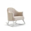 Obaby Round Back Rocking Chair - White And Oatmeal