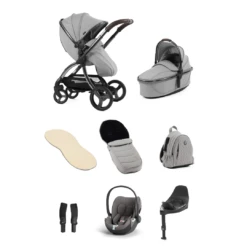 Egg 3 Stroller Luxury Travel System With Cybex Cloud T Car Seat | Glacier
