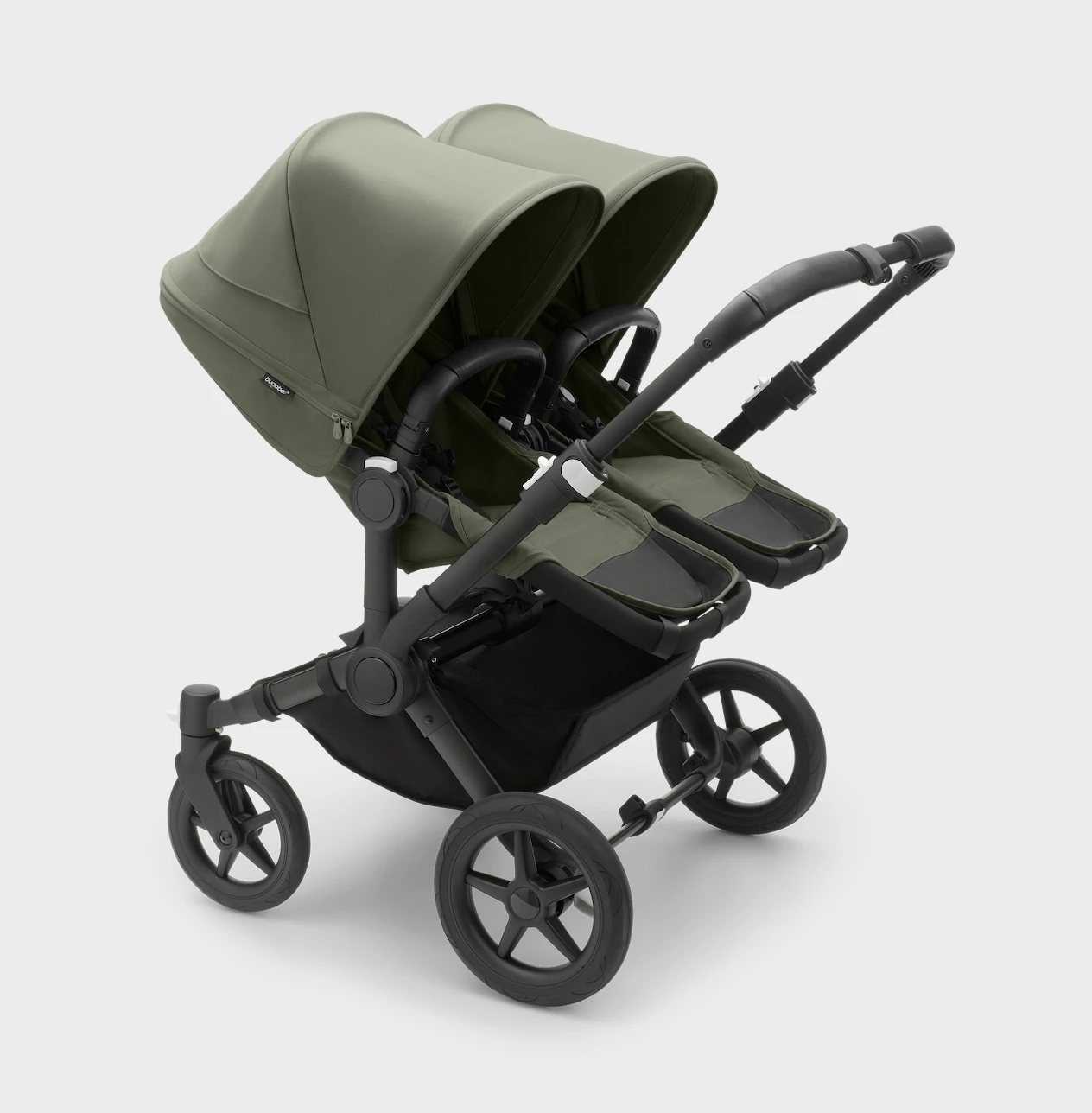 Bugaboo Donkey 5 Duo Pushchair & Carrycot - Black / Forest Green 2 Bugaboo Donkey 5 Duo Pushchair & Carrycot - Black / Forest Green - Image 2
