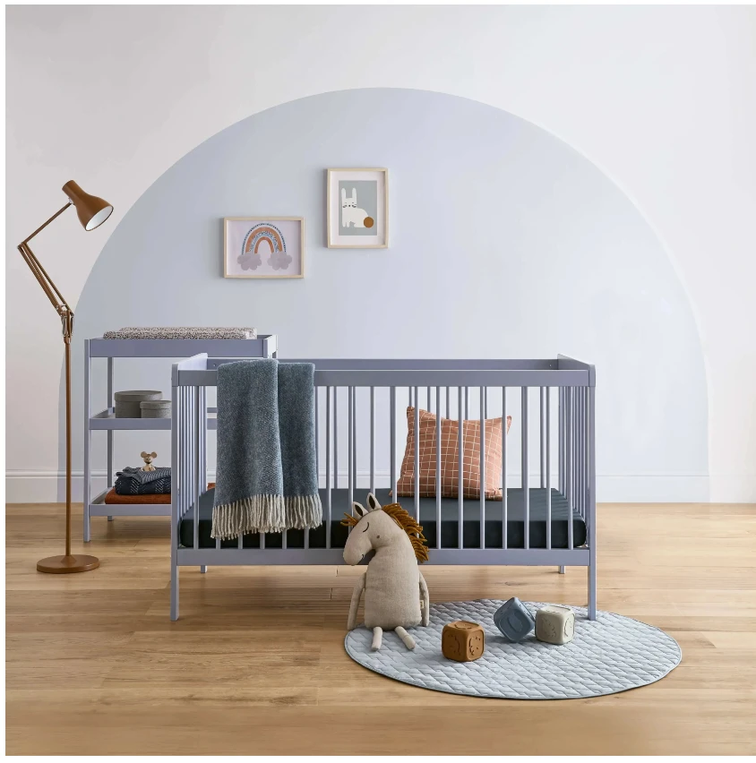 CuddleCo Nola 2 Piece Nursery Furniture Set | Flint Blue 1 CuddleCo Nola 2 Piece Nursery Furniture Set | Flint Blue
