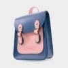 Micro Scooter Vegan Leather Satchel | Navy/Pink