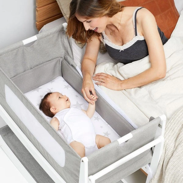SnuzPod4 Bedside Crib Starter Bundles - Dusk Grey (White Sheets) 7 SnuzPod4 Bedside Crib Starter Bundles - Dusk Grey (White Sheets) - Image 7