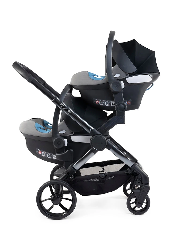 ICandy Peach 7 Twin Pushchair - Truffle | Phantom 4 ICandy Peach 7 Twin Pushchair - Truffle | Phantom - Image 4