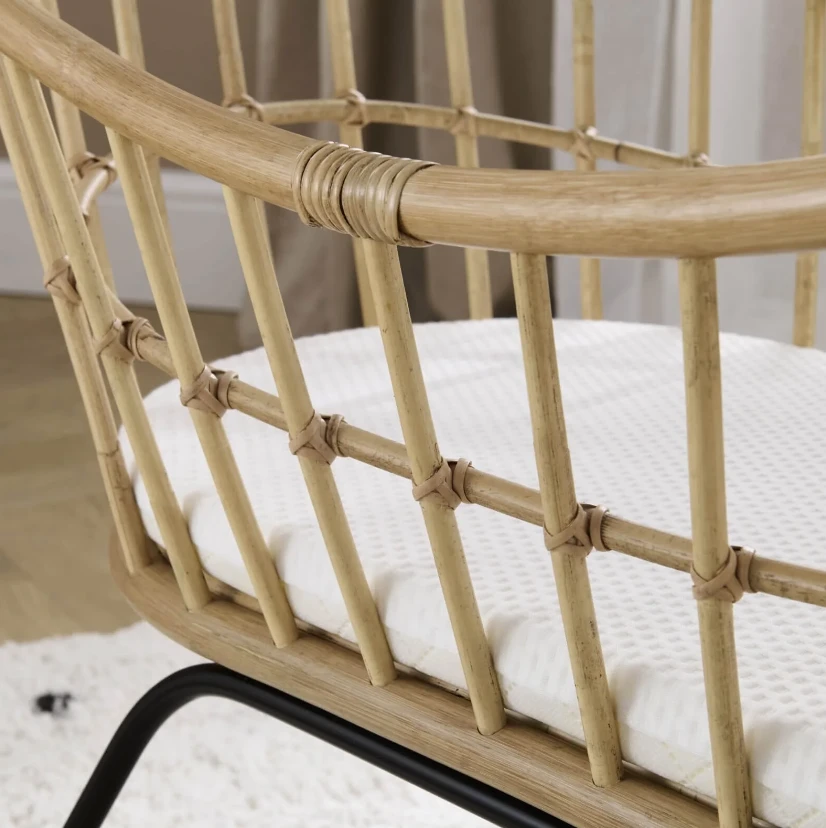 CuddleCo Aria Wave Crib | Rattan 2 CuddleCo Aria Wave Crib | Rattan - Image 2