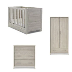 Obaby Nika 3 Piece Room Set & Underdrawer- Grey Wash