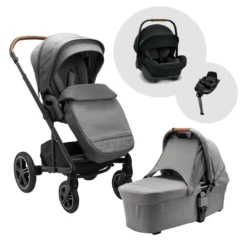 Nuna Mixx Next Pushchair & Arra Next I-Size Travel System - Granite