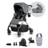 Silver Cross Dune Pushchair, First Bed Carrycot, Dream I-Size Ultimate Bundle - Glacier Grey