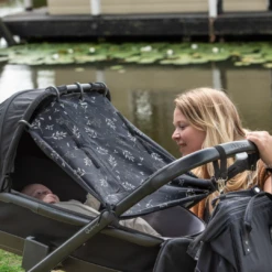 Dooky Universal Sun Shade | Romantic Leaves Black -Baby Products Store dc1rmwd0muf