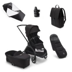 Bugaboo Dragonfly Complete Bundle - Black With Midnight Black