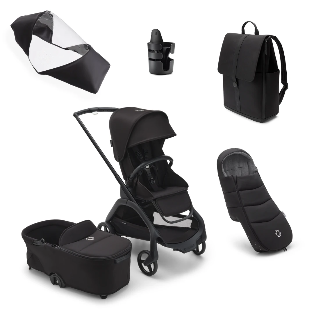 Bugaboo Dragonfly Complete Bundle - Black With Midnight Black 1 Bugaboo Dragonfly Complete Bundle - Black With Midnight Black