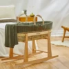 Little Green Sheep Knitted Moses Basket & Rocking Stand Bundle | Juniper Green