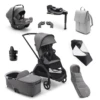 Bugaboo Dragonfly Ultimate Bundle With Turtle 360 Car Seat - Graphite With Grey Melange