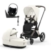 Cybex Priam Pushchair & Cloud T Travel System | Off White & Rose Gold