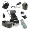 Bugaboo Dragonfly Ultimate Bundle With Maxi-Cosi Cabriofix I-Size Car Seat - Black With Forest Green