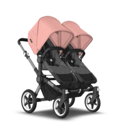Bugaboo Donkey 5 Twin Pushchair & Carrycot - Graphite / Grey Melange / Morning Pink -Baby Products Store f05gle55aa2
