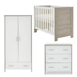 Obaby Nika 3 Piece Room Set- Grey Wash & White