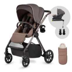 Silver Cross Reef Pushchair, Newborn Pod & Dream I-Size Travel Pack - Earth