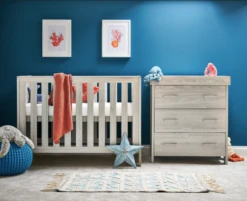 Obaby Nika Mini 2 Piece Room Set & Underdrawer - Grey Wash