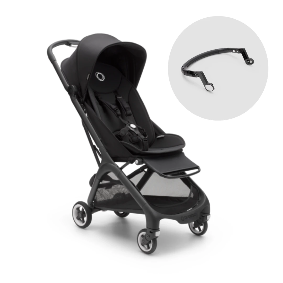Bugaboo Butterfly Compact Stroller & Bumper Bar - Midnight Black 1 Bugaboo Butterfly Compact Stroller & Bumper Bar - Midnight Black