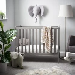 Obaby Bantam Space Saver Cot - Taupe Grey -Baby Products Store gj1mr5xediu
