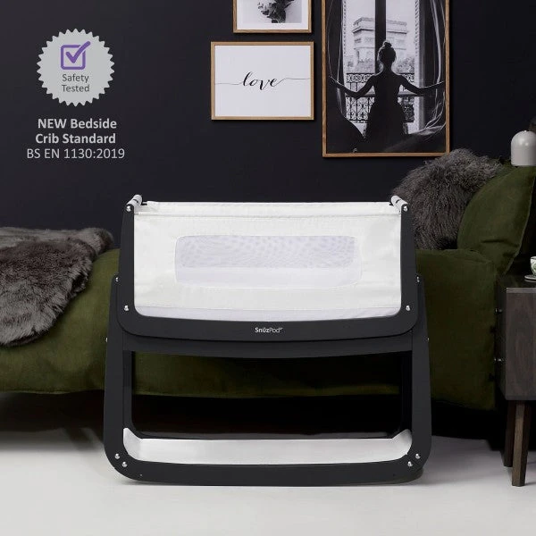 SnuzPod4 Bedside Crib - Slate 3 SnuzPod4 Bedside Crib - Slate - Image 3