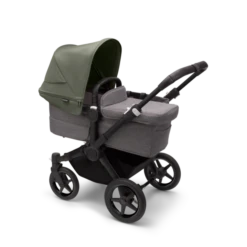 Bugaboo Donkey 5 Twin Pushchair & Carrycot - Black / Grey Melange / Forest Green -Baby Products Store hwfxhqofo0z