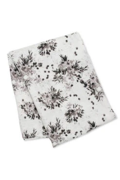 Lulujo Bamboo Deluxe Swaddle - Black Floral