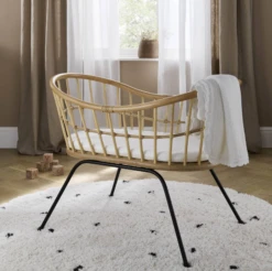 CuddleCo Aria Wave Crib | Rattan