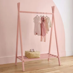 CuddleCo Nola Clothes Rail | Soft Blush