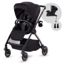 Silver Cross Dune Pushchair & Dream I-Size Travel Pack - Space Black