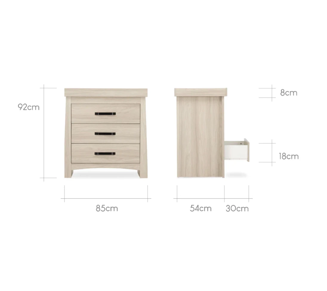 CuddleCo Isla 3 Piece Nursery Furniture Set | Ash 6 CuddleCo Isla 3 Piece Nursery Furniture Set | Ash - Image 6