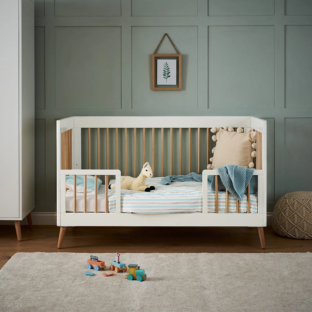 Obaby Maya Cot Bed | White With Natural 4 Obaby Maya Cot Bed | White With Natural - Image 4
