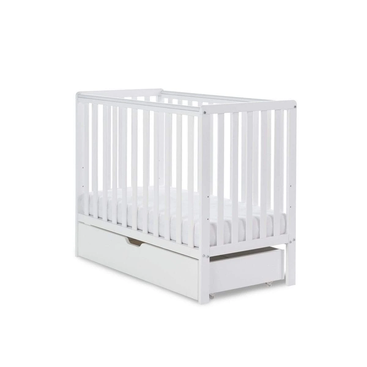 Obaby Bantam Cot & Under Drawer- White 1 Obaby Bantam Cot & Under Drawer- White