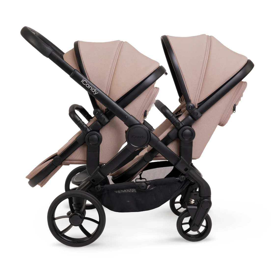 ICandy Peach 7 Double Pushchair - Cookie | Black Chassis 4 ICandy Peach 7 Double Pushchair - Cookie | Black Chassis - Image 4