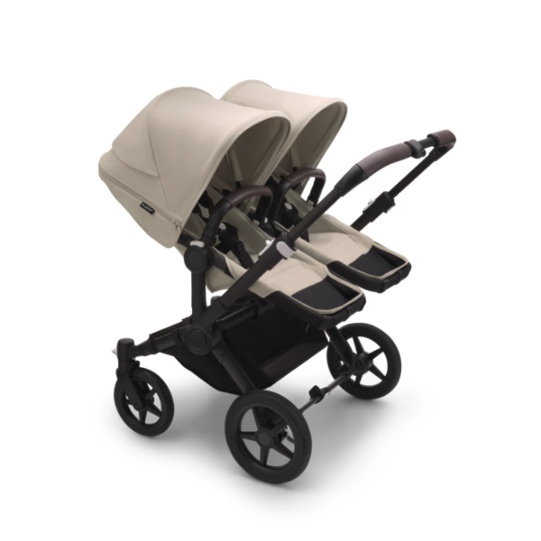 Bugaboo Donkey 5 Twin Pushchair & Carrycot - Black & Desert Taupe 2 Bugaboo Donkey 5 Twin Pushchair & Carrycot - Black & Desert Taupe - Image 2