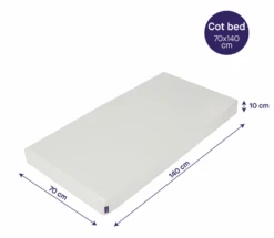 ClevaMama® Waterproof Support Mattress 70 X 140 X 10 Cm - Cot Bed Size -Baby Products Store kgykyqm5rz0
