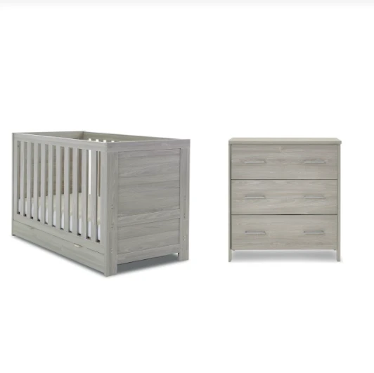 Obaby Nika Mini 2 Piece Room Set & Underdrawer - Grey Wash 2 Obaby Nika Mini 2 Piece Room Set & Underdrawer - Grey Wash - Image 2