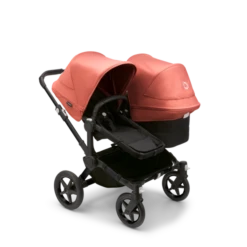 Bugaboo Donkey 5 Duo Pushchair & Carrycot - Black / Midnight Black / Sunrise Red